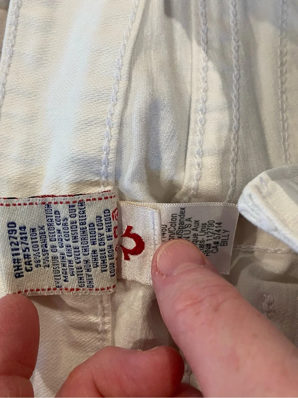 True Religion White Slim Jeans